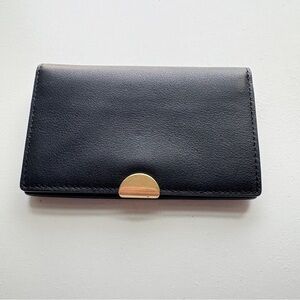 COACH Dreamer Leather Card Case Black Leather Wallet Card Holder